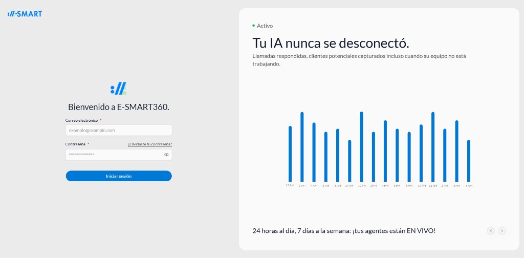 Inicio de sesión en E-SMART360