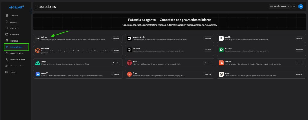 Integraciones — Cal.com