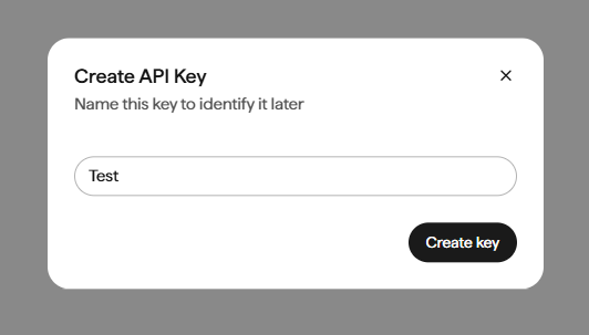 Sarvam — modal Create API Key