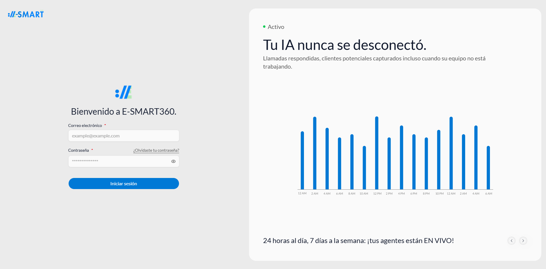 Registro e inicio de sesión en E-SMART360